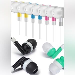 New Set of 5 random colored wired kids computer earbuds headphone set 3.5mm jack